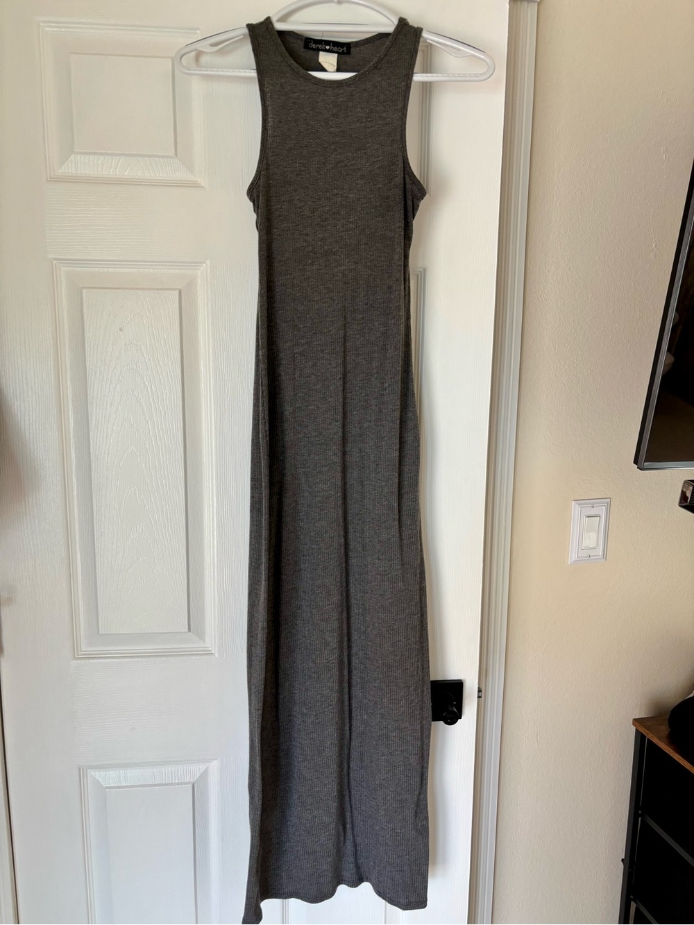 Charcoal Sleeveless Maxi Dress